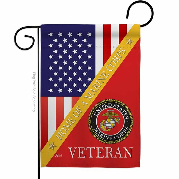 Guarderia 13 x 18.5 in. Home of Marine Corps Garden Flag with Armed Forces Double-Sided  Vertical Flags GU4212751